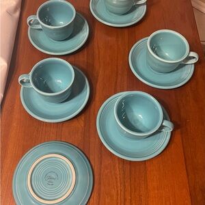 Fiesta Aqua Blue Cup and Saucer Collection